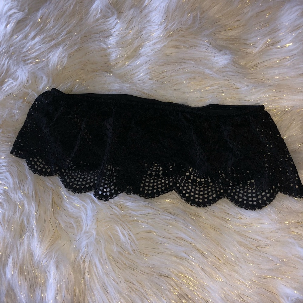 Victoria Secret Womens Bandeau Bra Lace  Black M